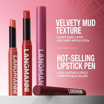 Jolilab 3 Pcs Velvet Matte Lipstick Nude Matte Lipstick