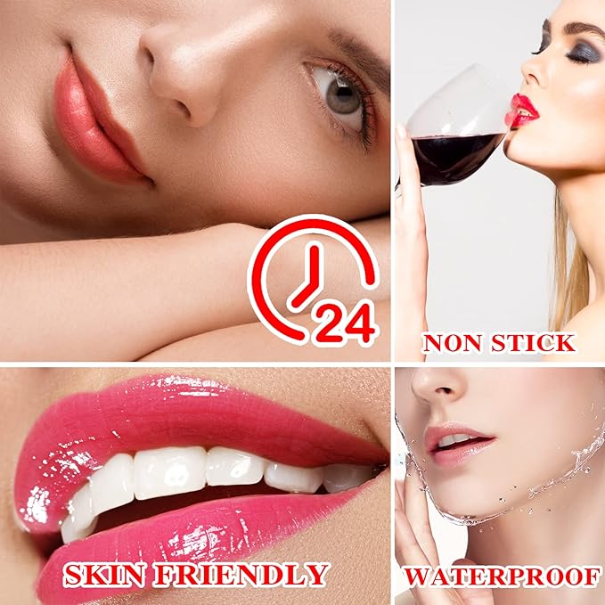 8 Pcs Color Changing Change Lipstick,Magic Lipstick Jelly Lip Balm,Moisturizer Tinted Lip Tint Stain Long Lasting Waterproof Temperature Color Change Lip Gloss