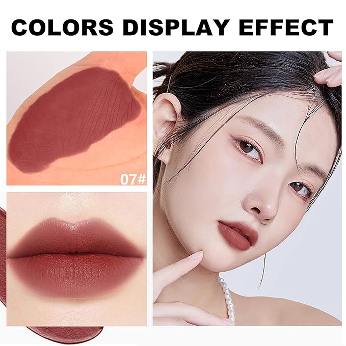 Velvet Matte Lipstick Stick with Brush-2 in 1 Long