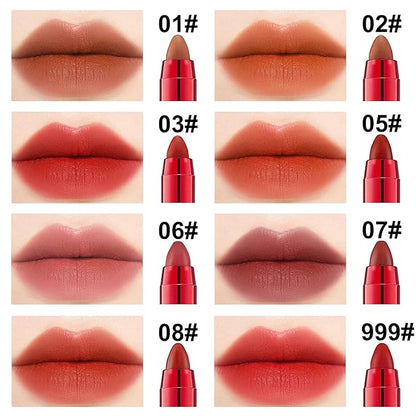 Velvet Matte Lipstick Stick with Brush-2 in 1 Long