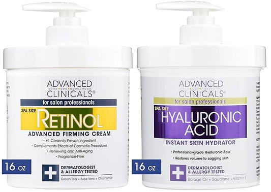 Advanced Clinicals Retinol Cream + Hyaluronic Aging