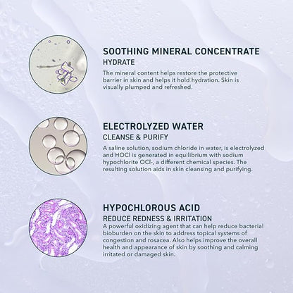Skin Universal Skin Solution Hypochlorous Acid Spray for Face and Body. HOCL Facial Cleanser and Dermal Spray with Electrolyzed Water and Mineral Complex. pH-Stabilized Skin Care. 4oz