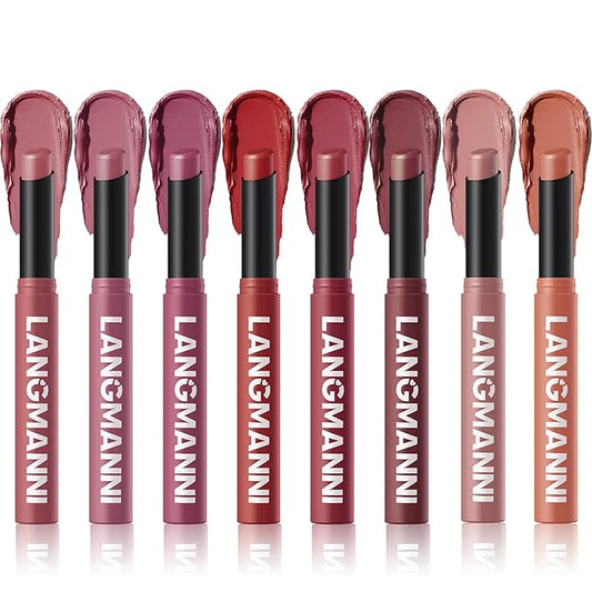 Jolilab 8 Pcs Velvet Matte Lipstick Nude Matte Lipstick