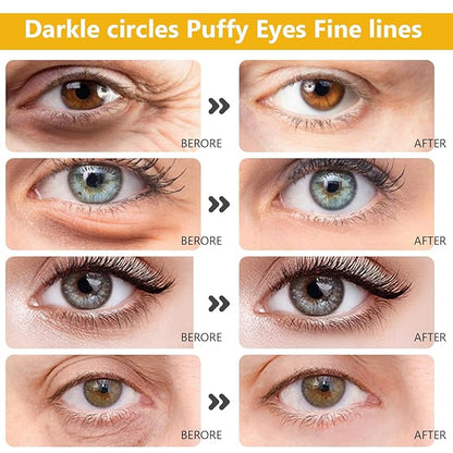 Permotary 15 Pairs Collagen Eye Mask and 15 Pcs Mositurizing Lip Mask, Under Eye Patches and Lip Pads, Crystal Patches Set for Wrinkles, Moisturizing, Reducing Fine Lines & Dark Circles