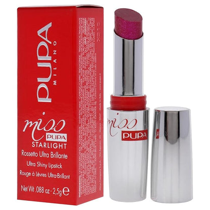 PUPA Milano Miss PUPA Milano Starlight Ultra-Shiny Lipstick - Semi-Transparent Color And Micro Pearls - Balmy Texture - Extraordinary Radiance - Blends Gently On Lips - 706 Pretty Elizabeth - 0.88 Oz