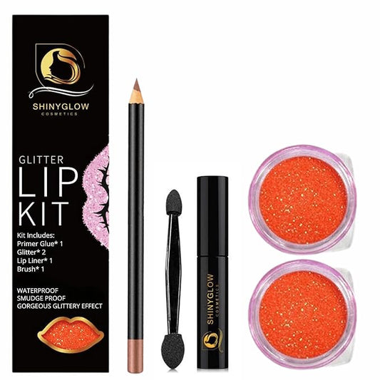 Glitter Lip Kit- Long lasting, Water-proof, Transfer & Glitter