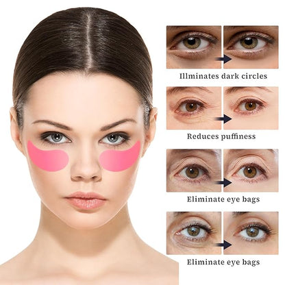 10 PCS Under Eye Patches, Reusable Eye Patches Silicone Patches Under Eye Mask Silicone Eye Patches Reusable Overnight for Dark Circles and Puffiness Effect to Reduce Wrinkles and Fine Lines Colorful