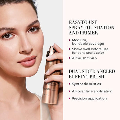 LUMINESS Silk Airbrush Spray Foundation & Primer Kit - Deep)