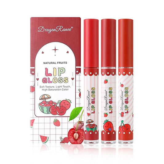 AWCCXMYM 3Pcs Lip Gloss Set Matte Lipstick Lip Gloss