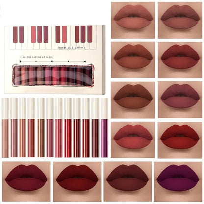 12 Colors Matte Lipstick labiales mate Matte Liquid Long-Lasting