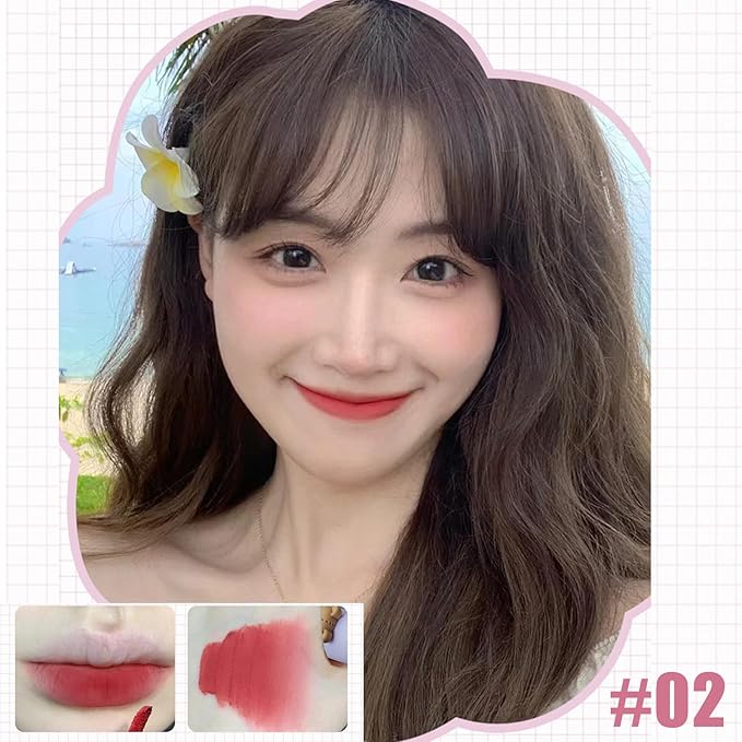 4PCS Bear Matte Velvet Lipstick, Waterproof Long Lasting Lip Gloss Lip Stain, Non Stick Cup Easy Coloring Liquid Lipstick,Moisturizing Velvet Face Lip Mud