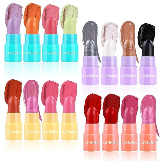 16PCS Mini Lipstick Set,Multi Colored Ultra Matte Color Changing