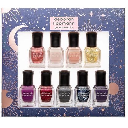Deborah Lippmann Nail Polish, Gel Lab Pro Set | Treatment Enriched for Nail Health, Wear and Shine | No Lamps or Tools | We Are All Made Of Stars, 9 Bottles