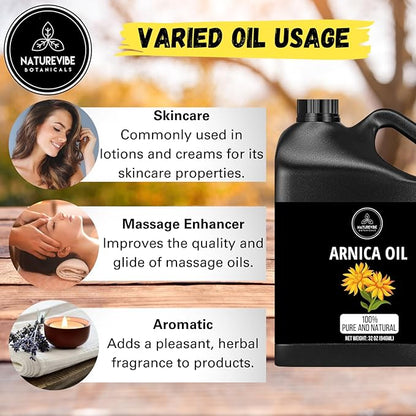 Naturevibe Botanicals Arnica Oil 32 Ounces