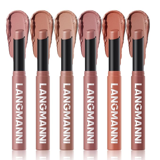 Jolilab 6 Pcs Velvet Matte Lipstick Nude Matte Lipstick