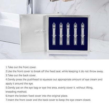 Temporary Eye Tightener Cream, 5 PCS Instant Firm Eye Cream- 60s Instant Under Eyes Tightener - Firm & Reduces Under Eyes Bags - Anti Aging Fine Lines