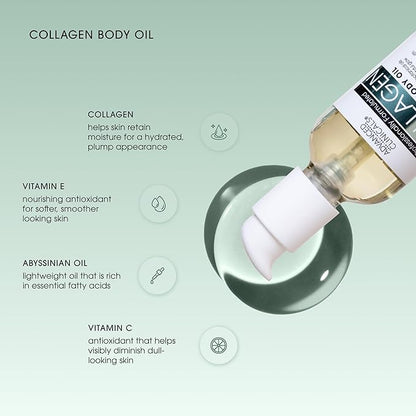 Advanced Clinicals Retinol Body Lotion + Firming Collagen Body Oil 2pc Set | Fragrance Free Retinol Cream Face Moisturizer + Collagen Massage Body Oil | Crepey Skin Care Treatment, 2pc Bundle