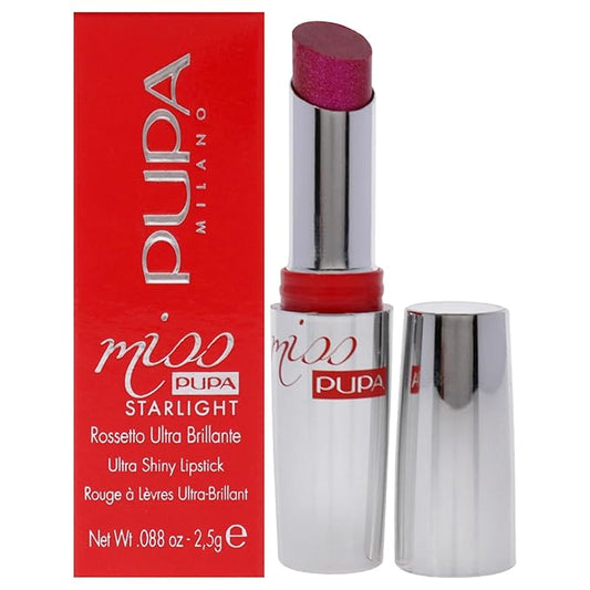 PUPA Milano Miss PUPA Milano Starlight Ultra-Shiny Lipstick - Semi-Transparent Color And Micro Pearls - Balmy Texture - Extraordinary Radiance - Blends Gently On Lips - 706 Pretty Elizabeth - 0.88 Oz