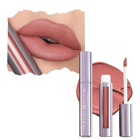 Runway Rogue Velvet Glam Liquid Lipstick, Almost-Matte Terra Cotta Lipstick with a Hint of Spice, ‘Photogenic’