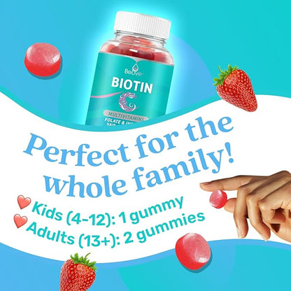 BeLive Biotin and Multivitamin D3 & B12 Bundle for Hair Growth, Healthy Skin & Nails, Enhanced Bone & Muscle Strength, Hearth Health and Energy