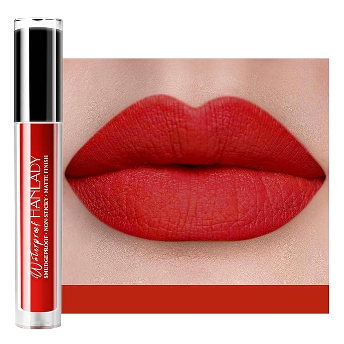 Red Lipstick Matte, Red Liquid Lipstick Long Lasting Long