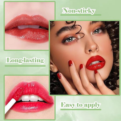 6 Colors Lip Tint Stain Set, Korean Lip Tint Moisturizing Mini Liquid Lipstick, Plumping Lip Gloss Lip Balm Tinted, Long Lasting Waterproof Lip Stain