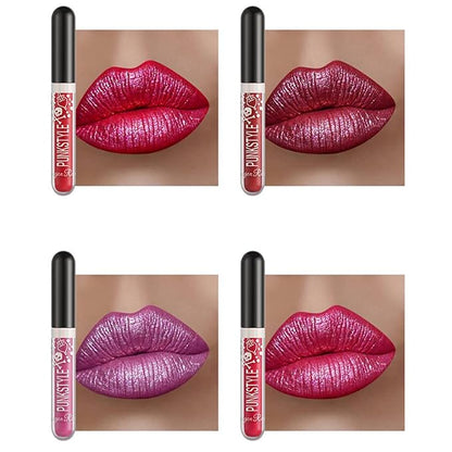 12Pcs Long-Lasting Matte Nude Lip Gloss Lipstick Lip Long-Lasting