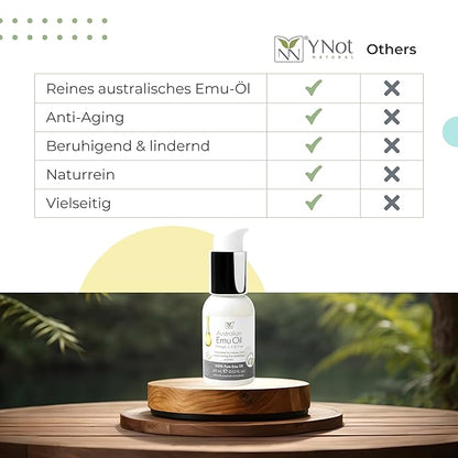 Emu Oil Skin Moisturizer - Scalp, Hair, Face, Body & Nail Moisturizer with Omega 3, 6, 9, Vitamins, & Minerals - Body & Face Serum for Fine Lines, Stretch Marks, Dry Lips & Cuticles - 60mL, Unscented