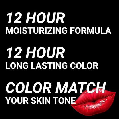 MOODmatcher Original Color Changing Lipstick – 12 Hours Long-Lasting, Moisturizing, Smudge-Proof, Glamorous Personalized Color, Premium Quality – Made in USA (Black)