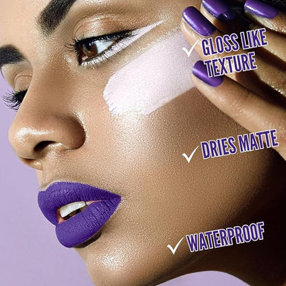 Mynena Long-Lasting Matte Liquid Lipstick | Intense Color, Smudge-Proof & Waterproof | Comfortable, Hydrating Shea Butter | Vegan & Cruelty-Free | Violet