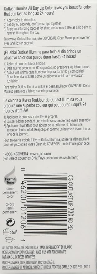 COVERGIRL Outlast Illumia All-Day Moisturizing Lip Color, Radiant COVERGIRL