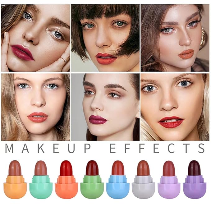 8 Color Mini Matte Lipstick,Mini Capsule Tubes,Lipstick Capsules, Long