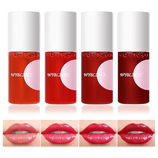 4 Colors Wine Lip Tint,Liquid Wine Lipstick,Wine Tint Long