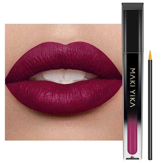 MAKI YIKA Dark Purple Lipstick for Women Color Lipstick