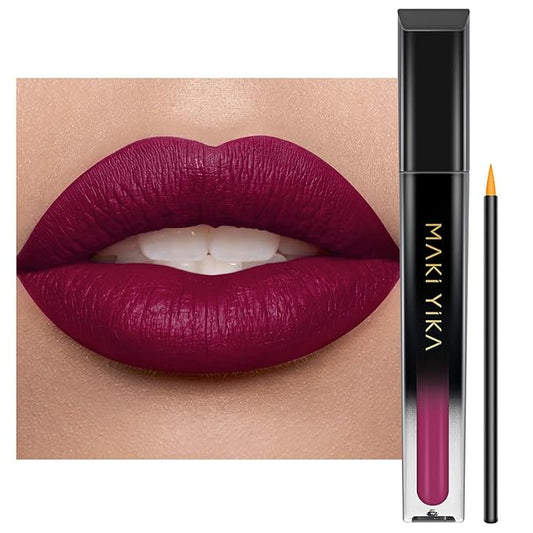 MAKI YIKA Dark Purple Lipstick for Women Color Lipstick