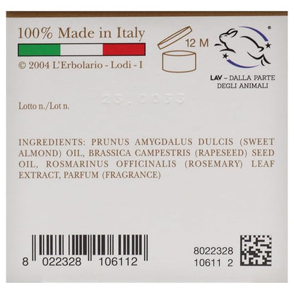 L'Erbolario - Almond Massage Oil - Helps Against Fine Lines and Loss of Tone - Perfect for Sensitive or Delicate Skin - Moisturizing, Nourishing and Toning Properties - Amber Fragrance, 4.2 oz