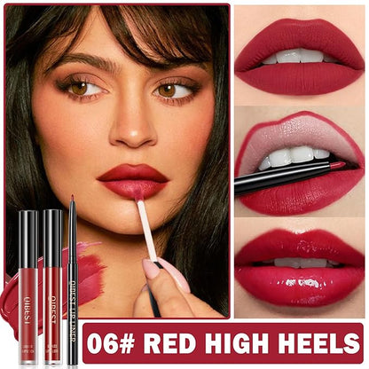 3 in 1 Red Lip Liner and Lip Gloss