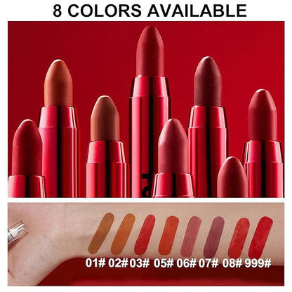 Velvet Matte Lipstick Stick with Brush-2 in 1 Long