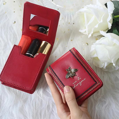 Lipstick Case with Mirror, Mini Lipstick Holder Purse, Bag