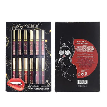 Matte Liquid Lipstick set Waterproof Long Lasting Non-Stick Long