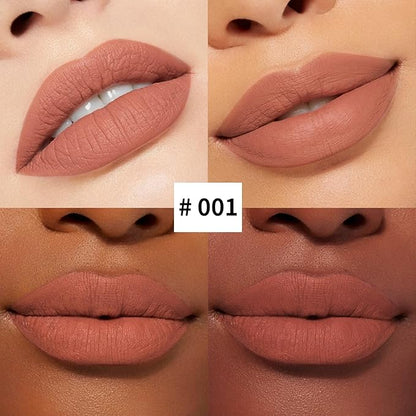 2Pcs Matte Liquid Lipstick and Lip Liner Set,Waterproof Gloss