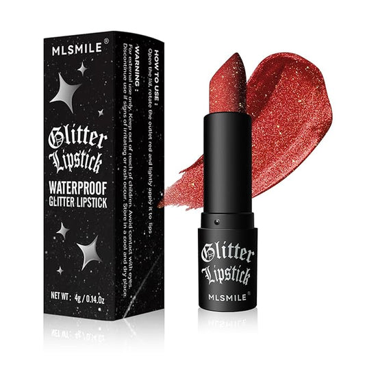 Glitter Lipstick, Women's Diamond Shiny Matte Lip Gloss, Glitter