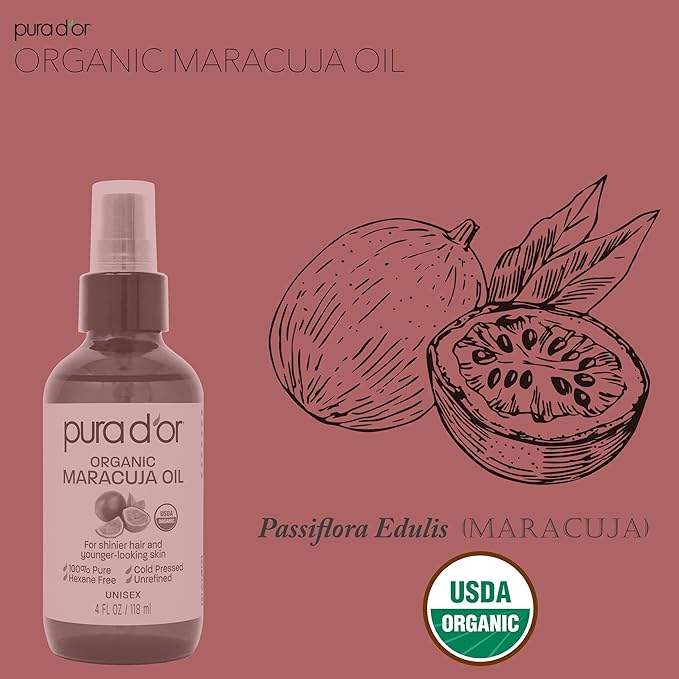 PURA D'OR 4 Oz Organic Maracuja