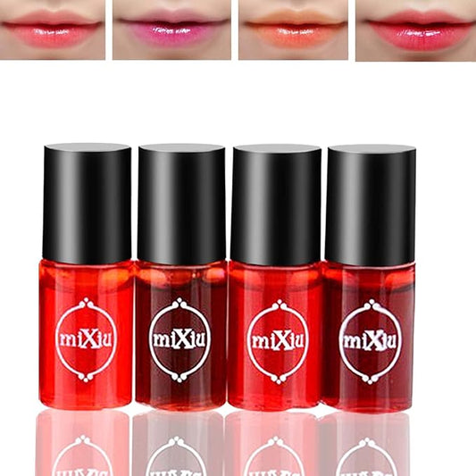 4Pcs Lip Tint Stain Set,Lip Liquid Lipstick Water Gloss