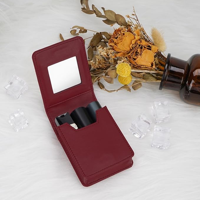 Lipstick Case with Mirror, Mini Lipstick Holder Purse, Bag
