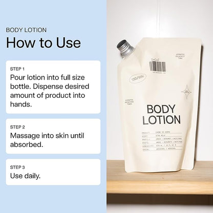 DedCool Xtra Milk Body Lotion Refill – Lightweight, Deeply Hydrating Formula with Ceramides, Snow Mushroom, and Meadowfoam Oil | Non-Toxic, Vegan, Carbon-Neutral