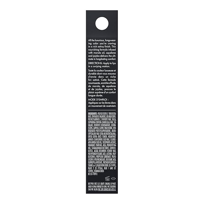 e.l.f. O Face Satin Lipstick, Richly Pigmented, Nourishing Face