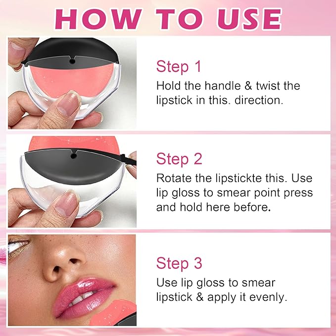 CAHIUYOA 3PCS Color Changing Lipstick Lazy Lipstick Set Changing