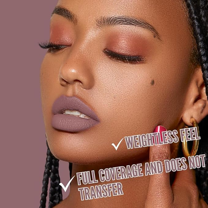 Mynena Rosy Nude Long-Lasting Matte Liquid Lipstick | Intense Color, Smudge-Proof & Waterproof | Comfortable, Hydrating Shea Butter | Vegan & Cruelty-Free | Eve