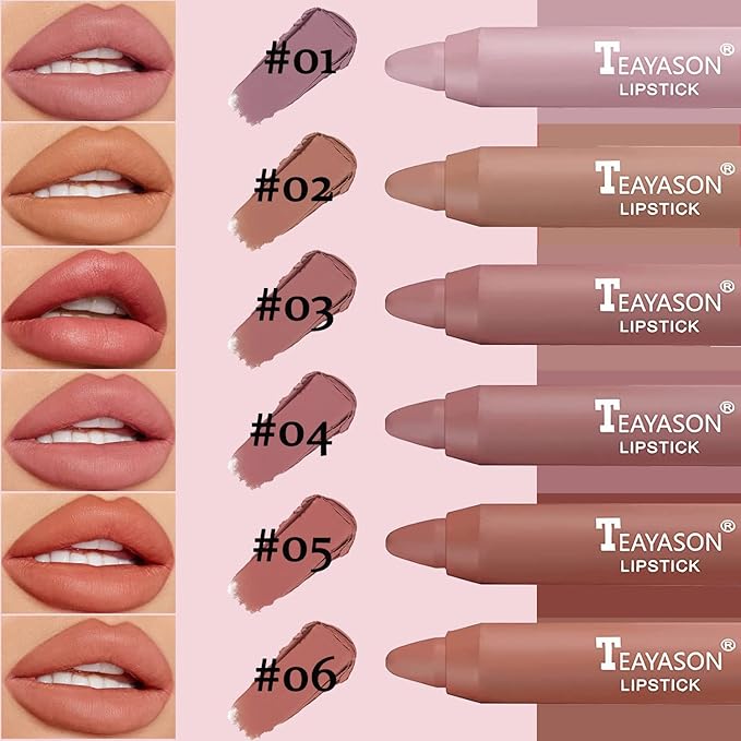 3 Colors Liquid Matte Lipstick Set, Velvet Air Moisture Smooth Crayon Nude Lipstick,Ultimate Nourishing Lipstick 24 Hour Long Lasting Waterproof Lip Gloss Lipstick for Women Makeu (Set E)